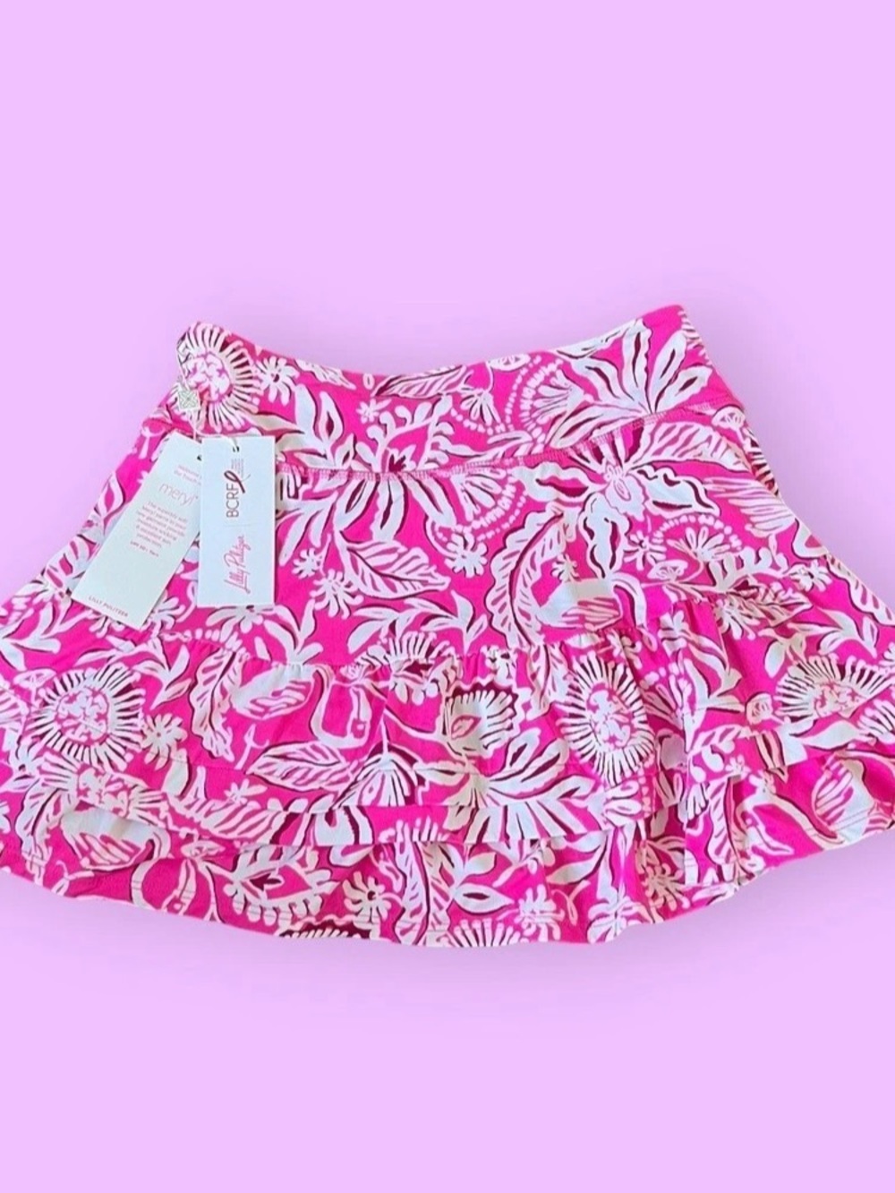 Lilly Pulitzer Aqualina Skort Floral Mini Skirt XXS NWT
